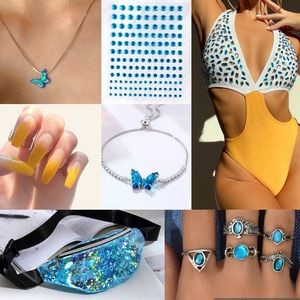 Rhinestone Butterfly Full Rave / Festival Outfit